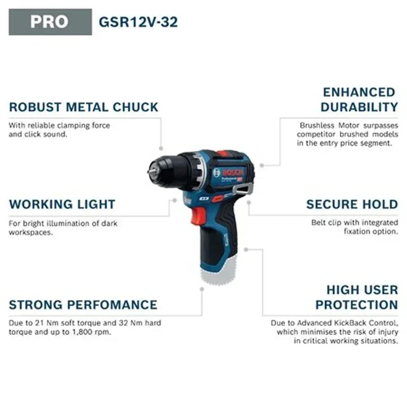 Furadeira sem fio Bosch GSR 12 - Cordless Drill Driver avaliação e preço
